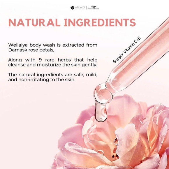 Brand New WEILAIYA Damask Grand Rose Extract Shower Gel 450mL - Picture 13 of 15